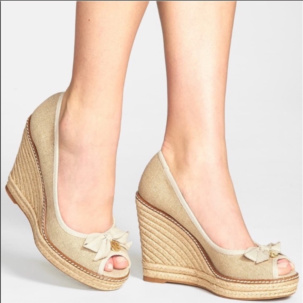 Tory Burch “Jackie” wedge espadrilles